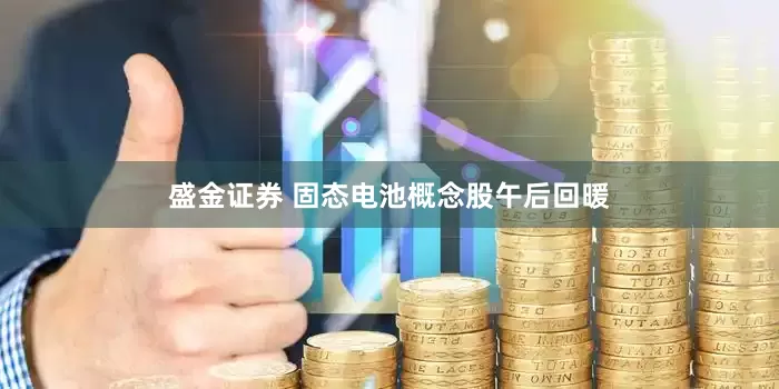 盛金证券 固态电池概念股午后回暖